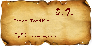 Deres Tamás névjegykártya
